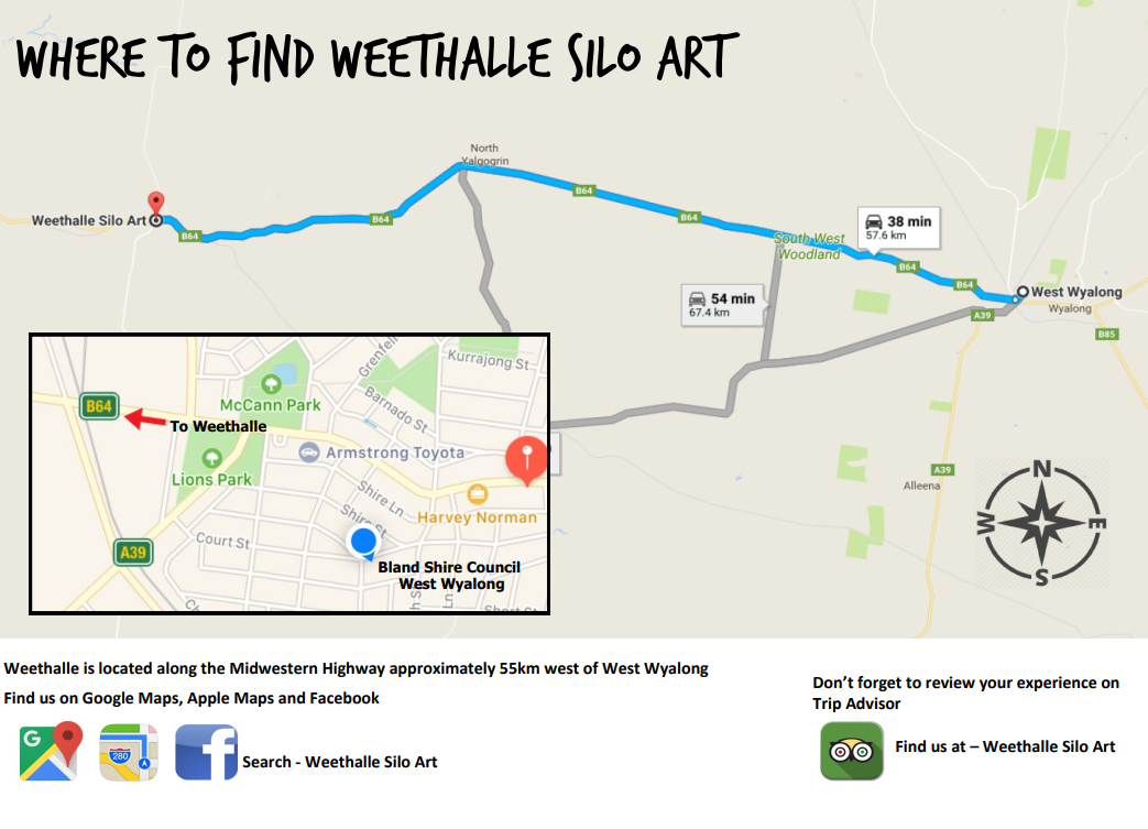 Weethalle Silo Art Map