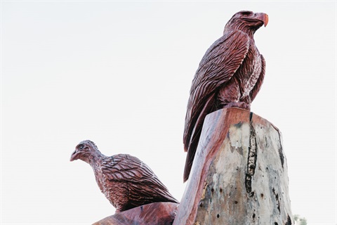 McCann Park tree carving