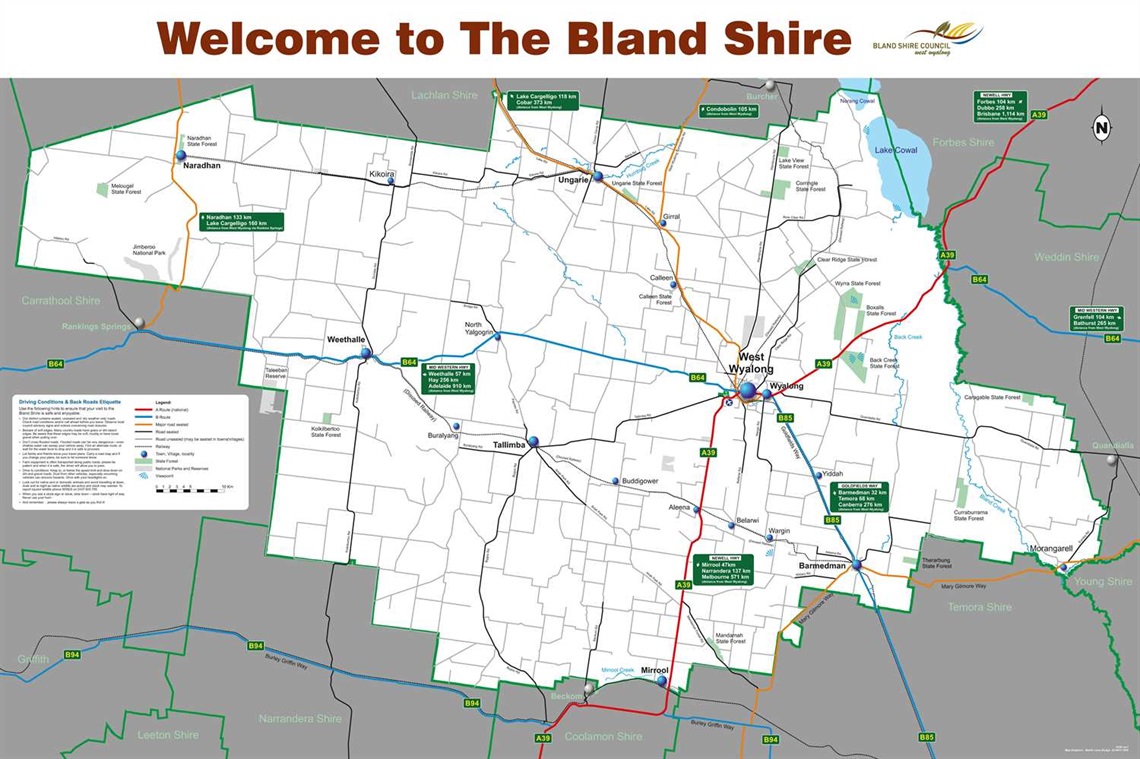 Bland Shire Map
